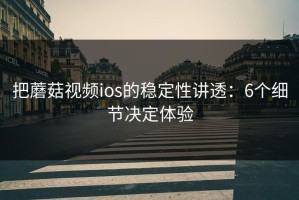 把蘑菇视频ios的稳定性讲透：6个细节决定体验