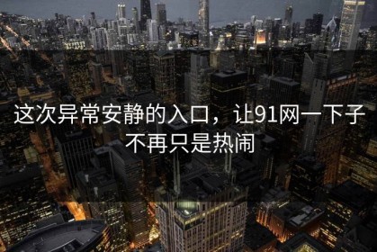 这次异常安静的入口，让91网一下子不再只是热闹