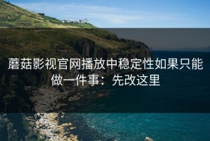 蘑菇影视官网播放中稳定性如果只能做一件事：先改这里
