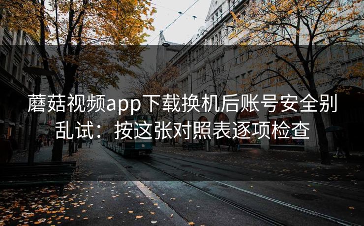 蘑菇视频app下载换机后账号安全别乱试：按这张对照表逐项检查